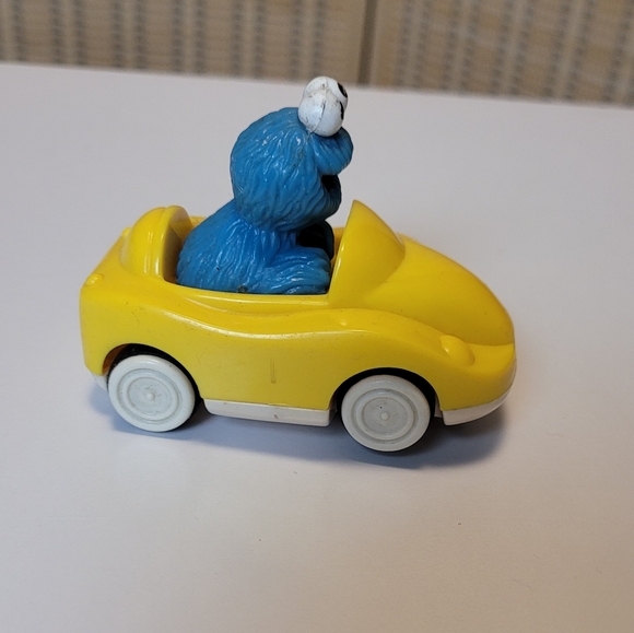 Sesame Street Beginner Race Set Cookie Monster Slot Car Loose 3" Tyco 1991 - Picture 2 of 8